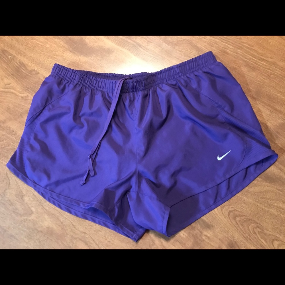 Women’s Purple NIKE Dry-Fit running shorts, medium